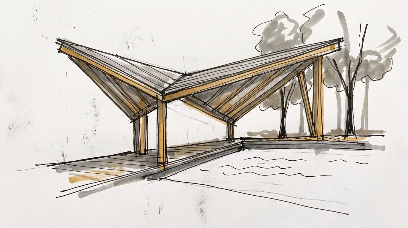 A Student Turns a Marker Sketch Into a Crit-Ready Render — Sketch reference